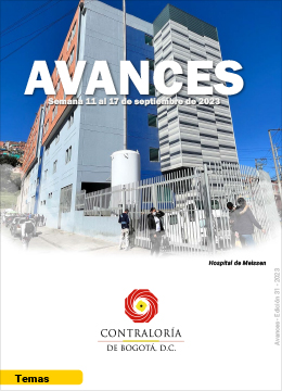 Avances 31 - del 11 al 17 de septiembre de 2023