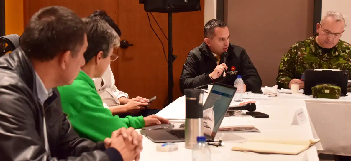 Imagen del Contralor de Bogotá en el Consejo de Seguridad