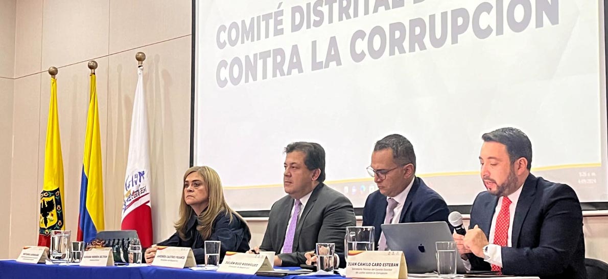 Imagen del Contralor de Bogotá, el Personero y la Veedora Distrital.