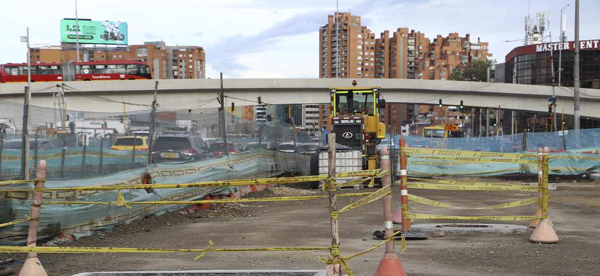 Imagen de las obras en la troncal avenida 68.
