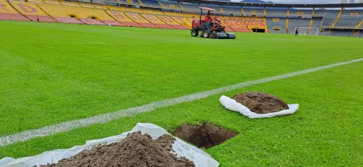 Imagen de la cancha del estadio El Campín