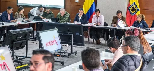 Contralor de Bogotá, Julián Mauricio Ruiz Rodríguez en la Comisión Distrital para la Coordinación y Seguimiento de las Garantías de los Procesos Electorales