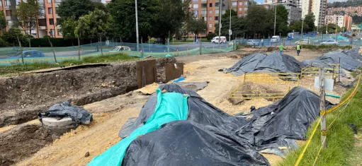 Imagen de las obras en la Autopista Norte -calle 153 Avenida Boyacá