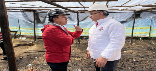 Imagen del Contralor de Bogotá, Julián Mauricio Ruiz y del Director del IDU, Orlando Molano.