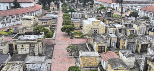 Imagen panorámica del cementerio central.