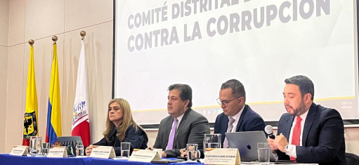 Imagen del Contralor de Bogotá, el Personero y la Veedora Distrital.